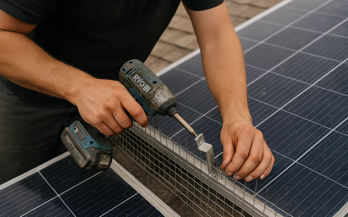 Solar panel pigeon proofing contractor